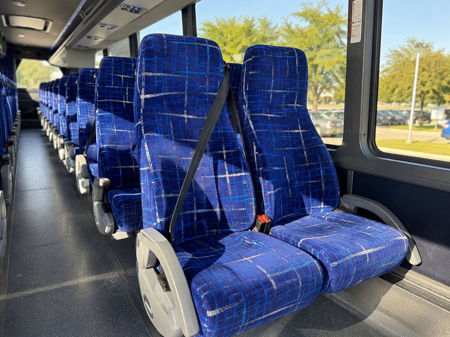 56 passenger charter bus interior