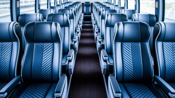 lake charles 55 passenger charter bus inside